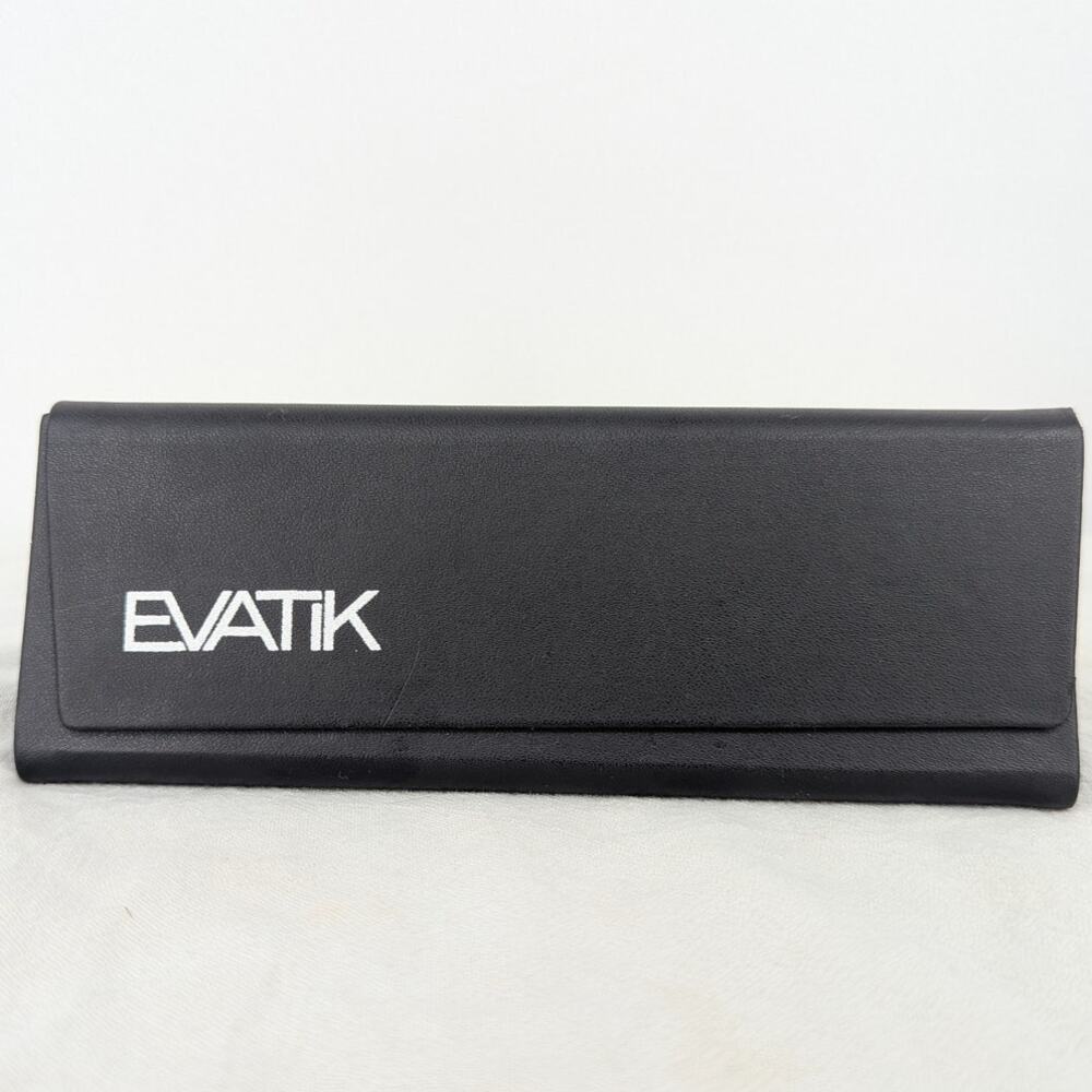 EVATIK Folding Hard Eyeglass Case Black Triangle Shape Protective Holder Trifold